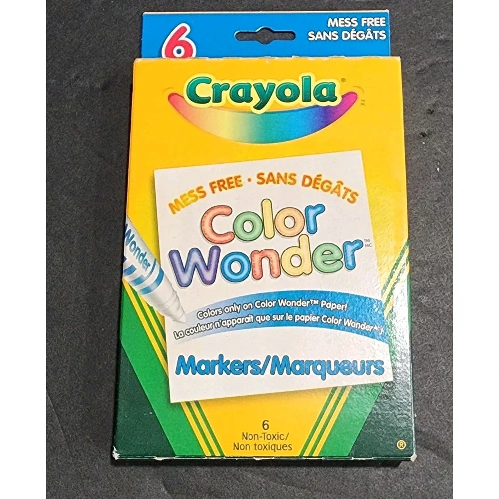 Crayola Color Wonder Markers Mess Free 6 Pack Non-Toxic 2003 Binney & Smith VNTG